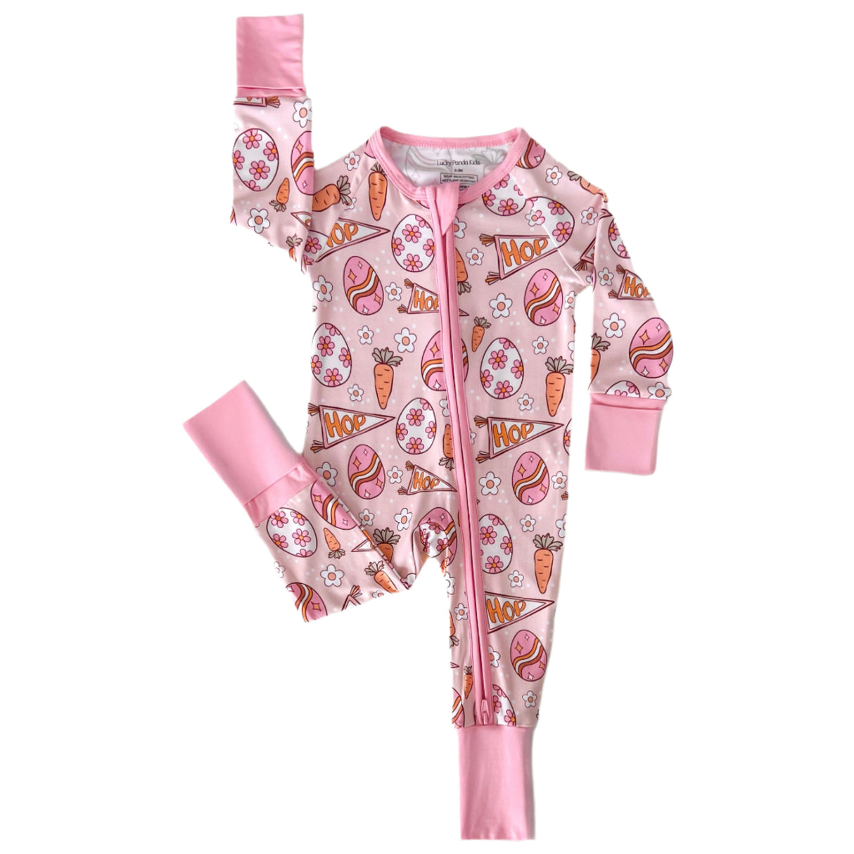 Bamboo Zip Romper | Easter Hop - HoneyBug
