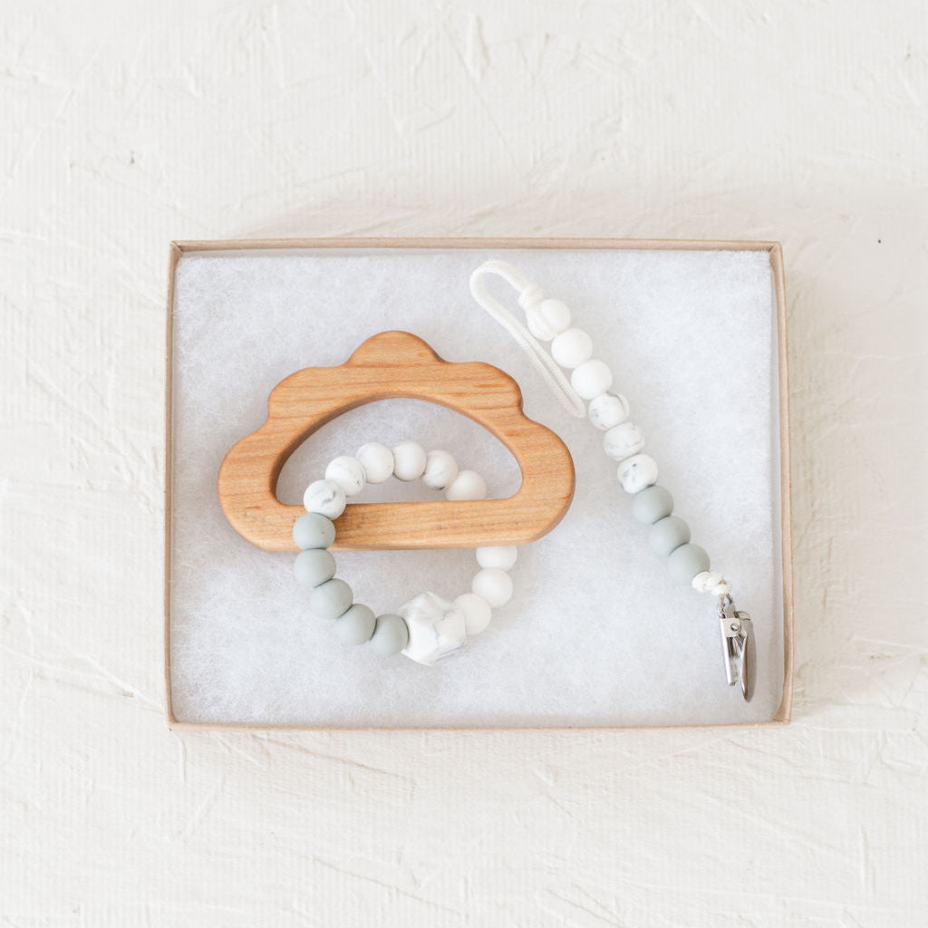 Wooden Teether with Silicone Ring