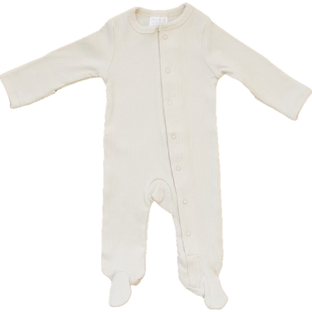 Vanilla Organic Cotton Ribbed Snap - HoneyBug
