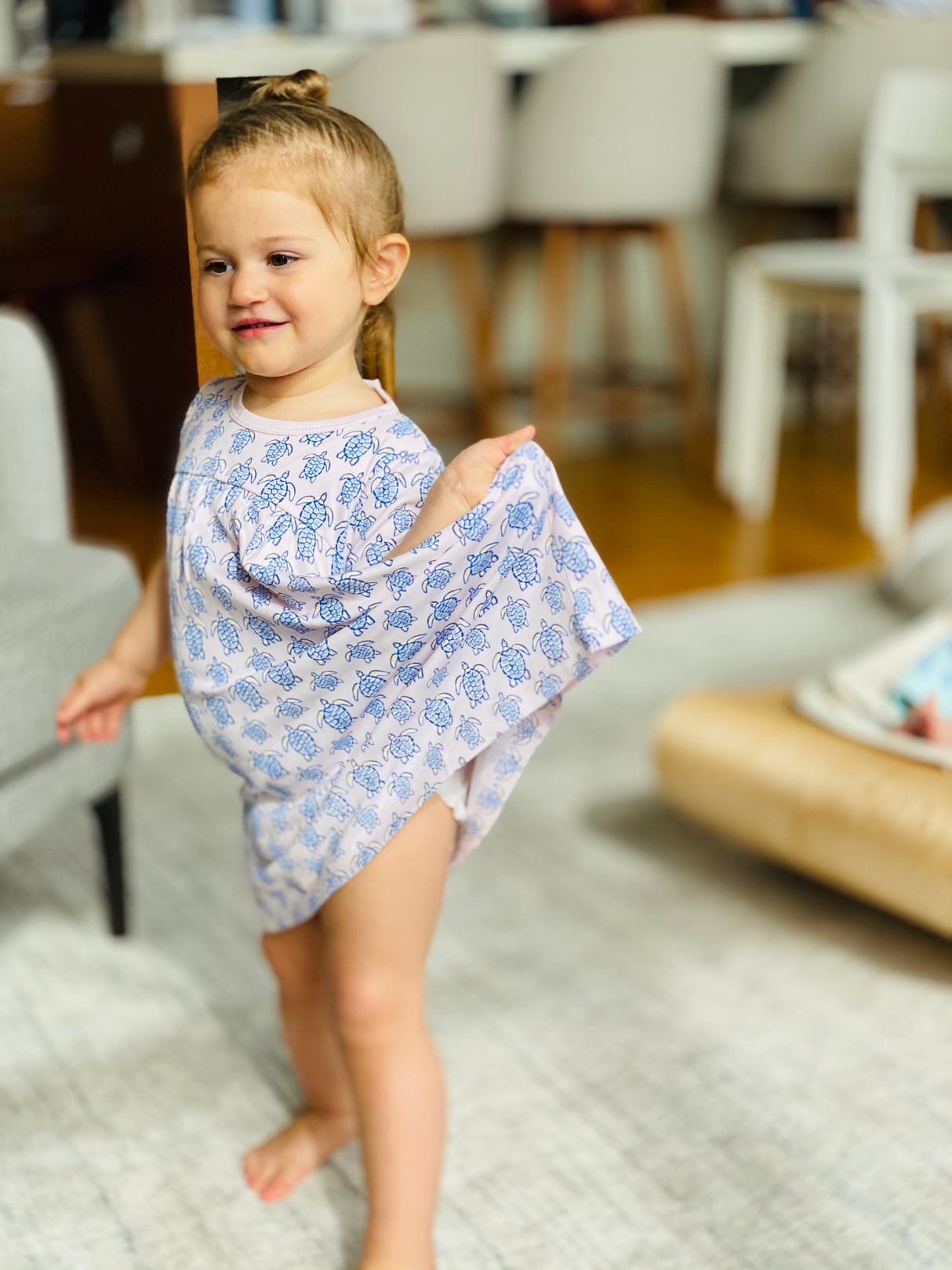Pink Sea Turtle Swing Dress - HoneyBug