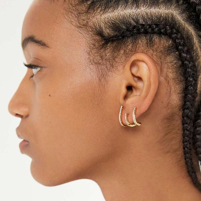 Cubic Zirconia Climber Earring - HoneyBug