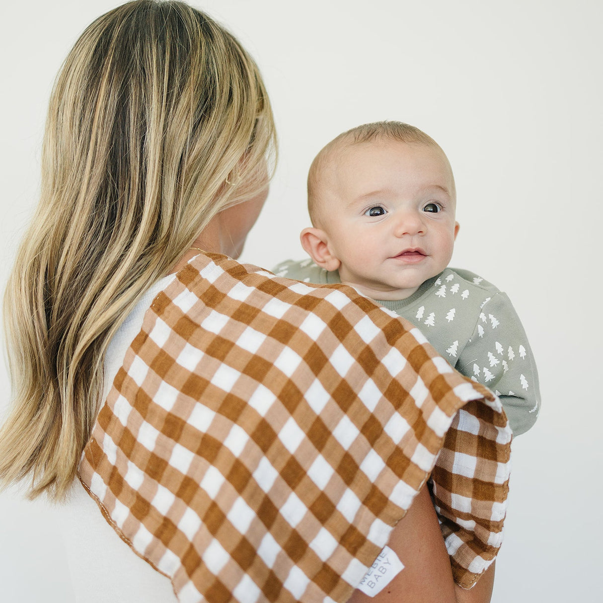 Gingham Muslin Burp Cloth - HoneyBug