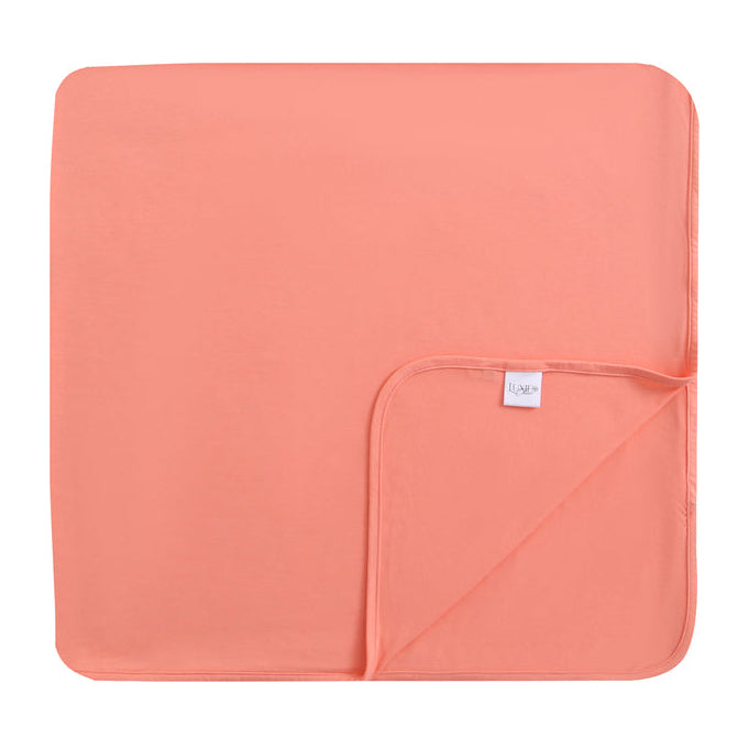 Joyful Coral Bamboo Swaddle Blanket - HoneyBug