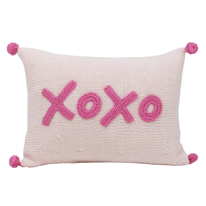 XOXO Mini Pillow, Pink