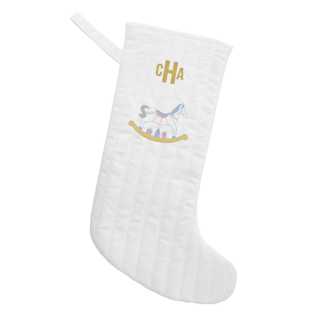 Monogrammed Rocking Horse Stocking - HoneyBug