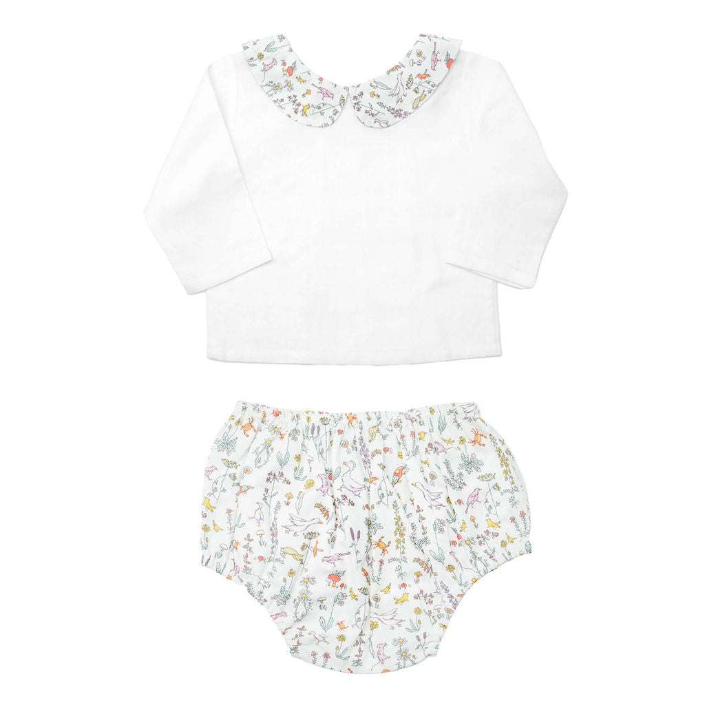 Gift set | Double Button Blouse and Liberty 'Theo' bloomer - HoneyBug