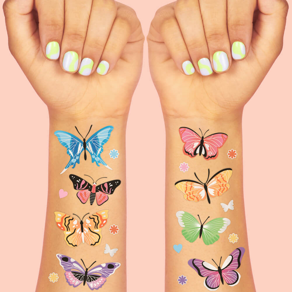 Butterfly Wishes Tats - 46 Foil Temporary Tattoos