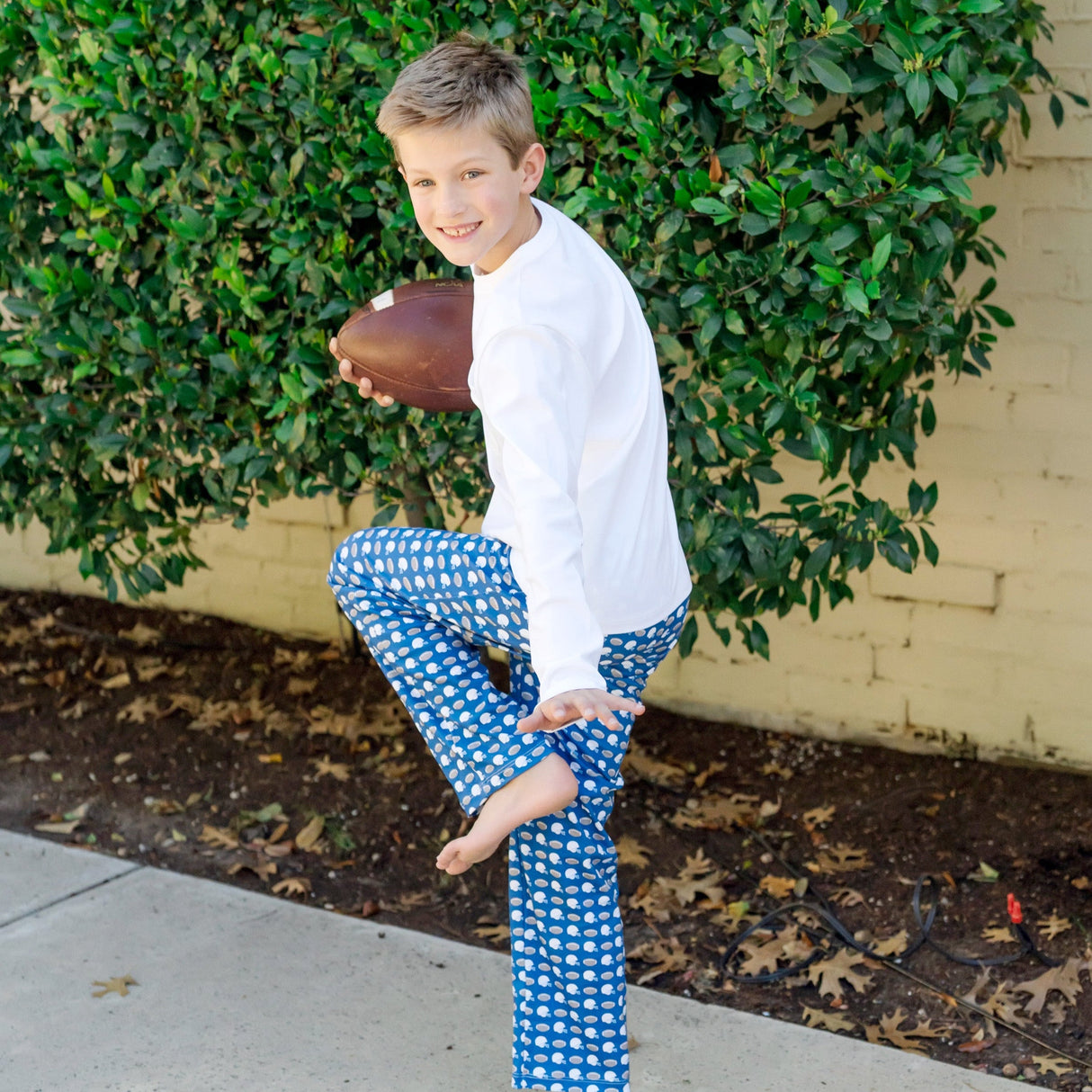 Beckett Boys' Hangout Pant - First Down Football - HoneyBug