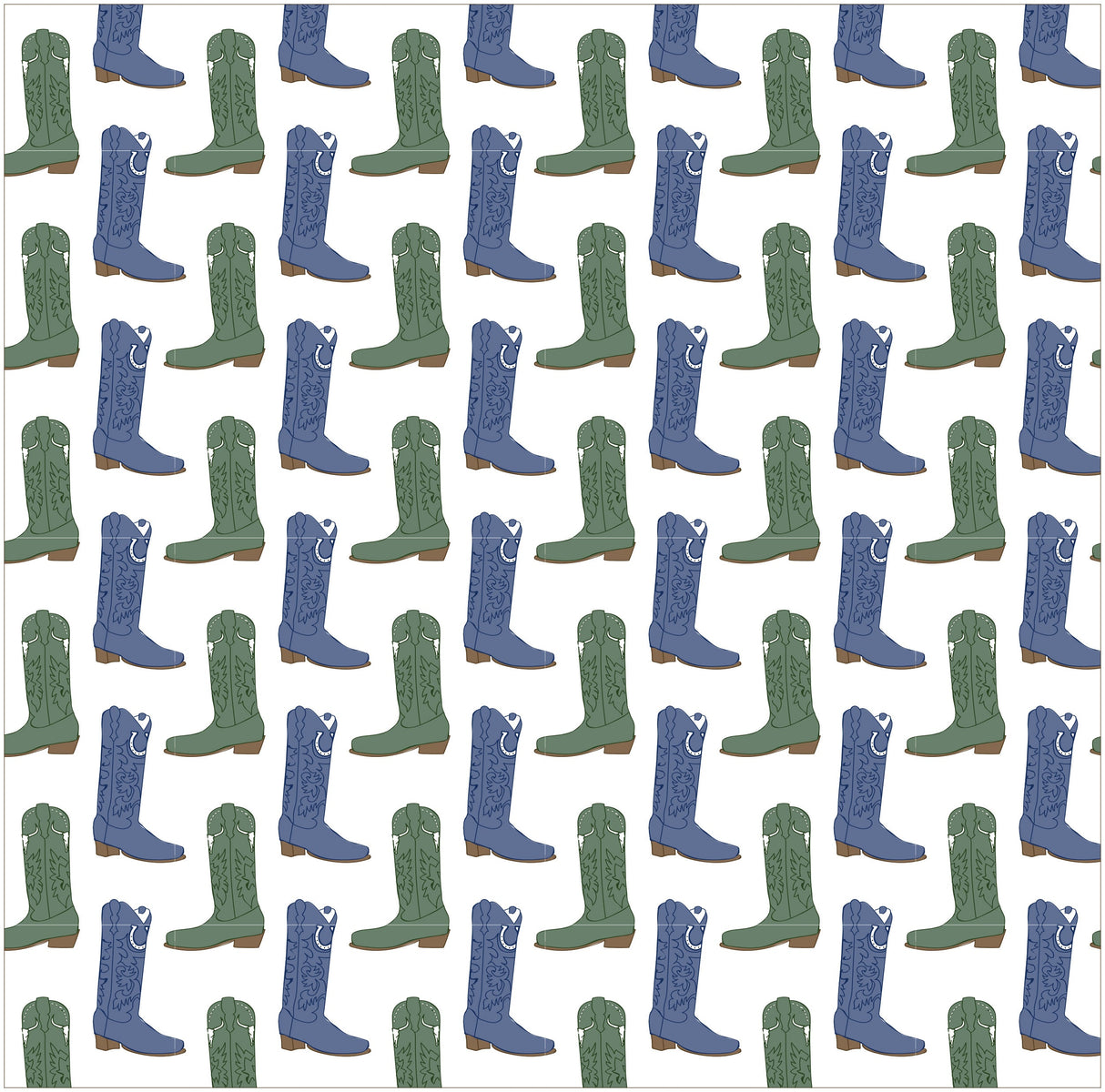 Marcia Women's Pajama Pant Set - Cowboy Boots (blue) - HoneyBug