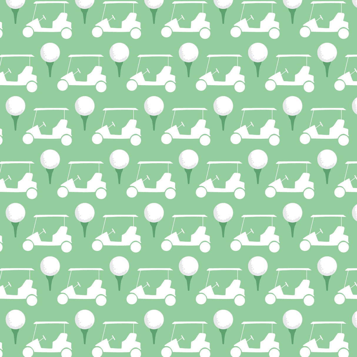 Parker Boys' Pima Cotton Zipper Pajama - Golf Putting Green - HoneyBug