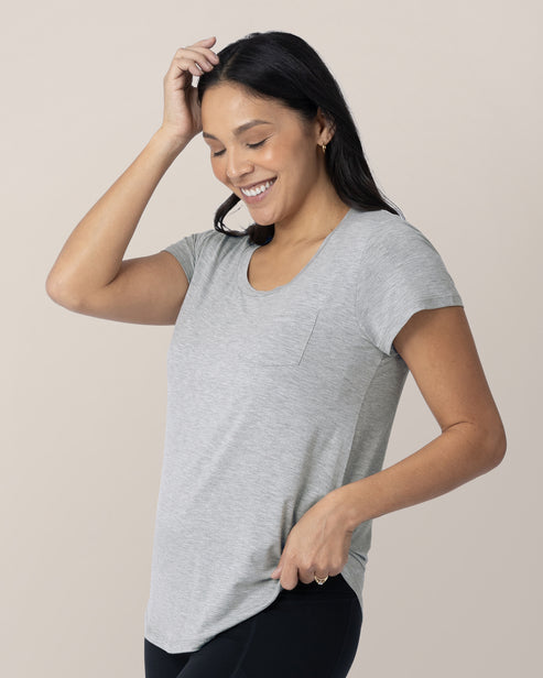 Everyday Nursing & Maternity T-shirt | Grey Heather - HoneyBug