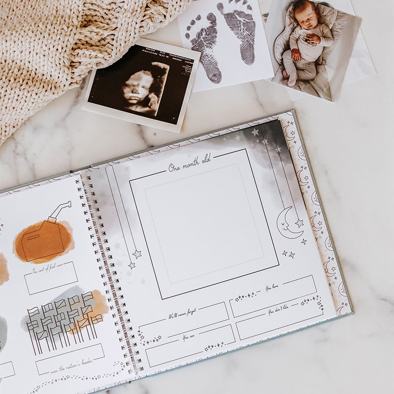 Celestial Skies Luxury Memory Baby Book - HoneyBug