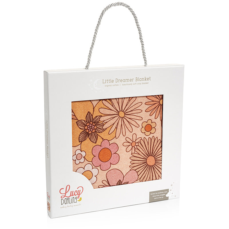 Little Dreamer Organic Baby Blanket - Flower Child - HoneyBug