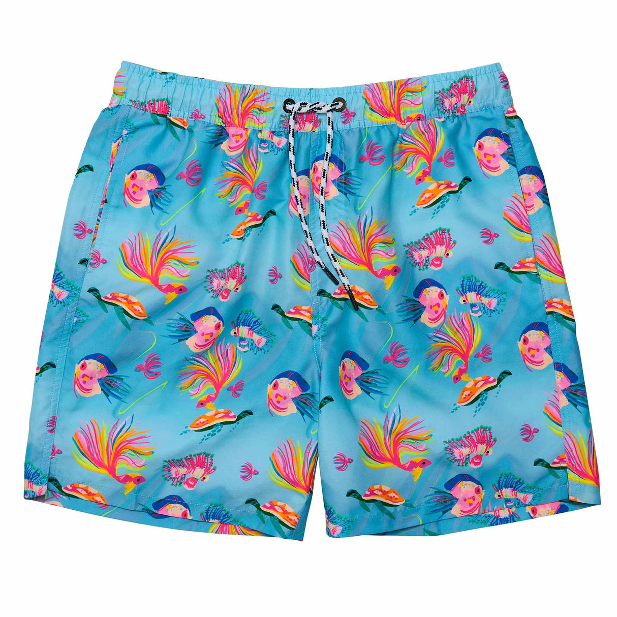 Mens Kaleido Fish Sustainable Swim Short - HoneyBug