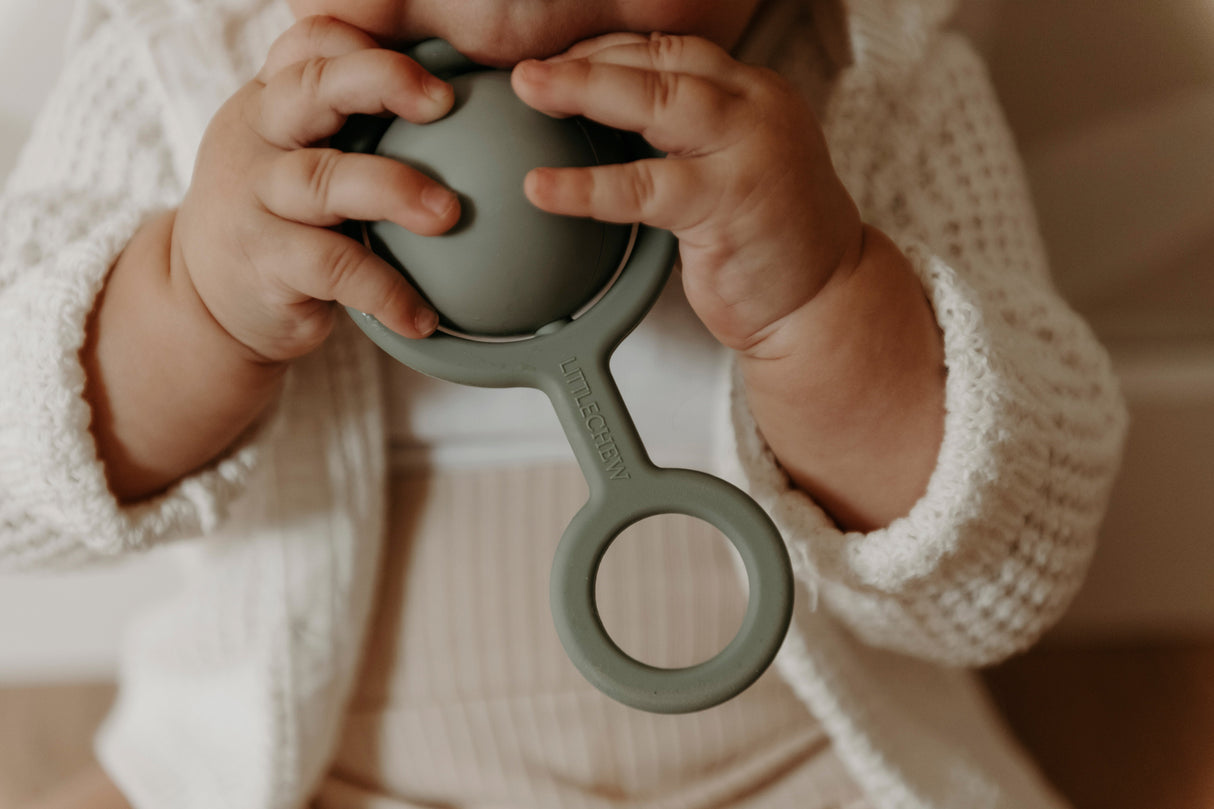 Rattle Toy - Ora | Iceberg Green - HoneyBug