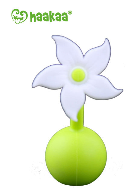 Haakaa Gen 1 Silicone Breast Pump 4 oz and Silicone Flower Stopper Set - HoneyBug