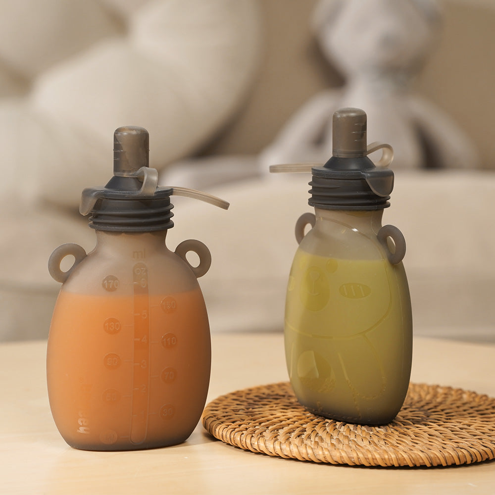 Haakaa Happii Bear Silicone Goody Pouch 6 oz - HoneyBug