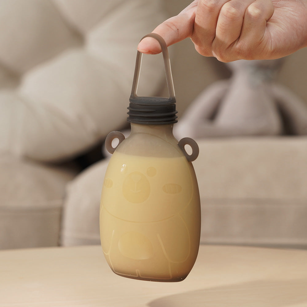 Haakaa Happii Bear Silicone Milk Storage Bag (9oz/260ml) - HoneyBug