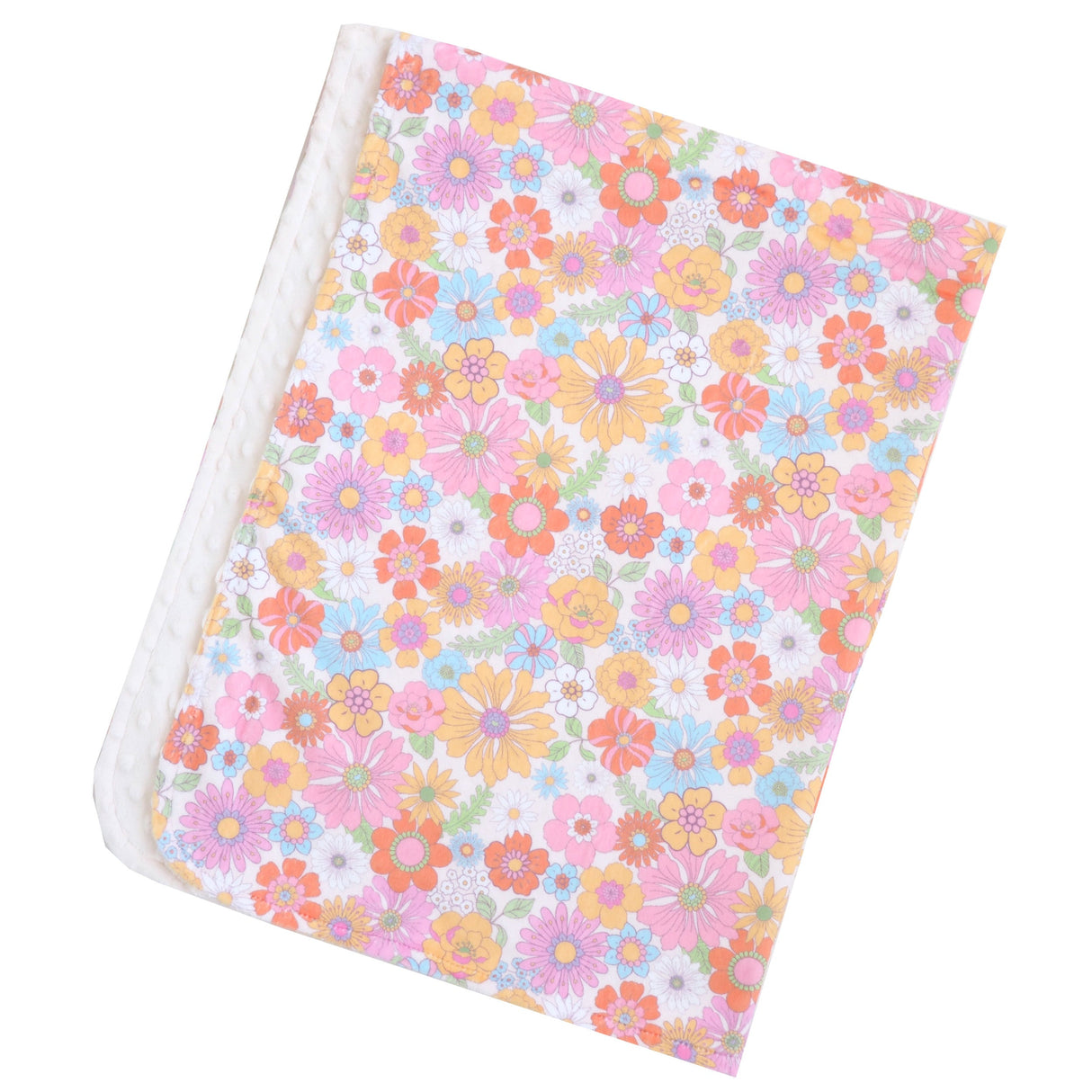 Baby & Toddler Minky Blanket - Retro Floral - HoneyBug