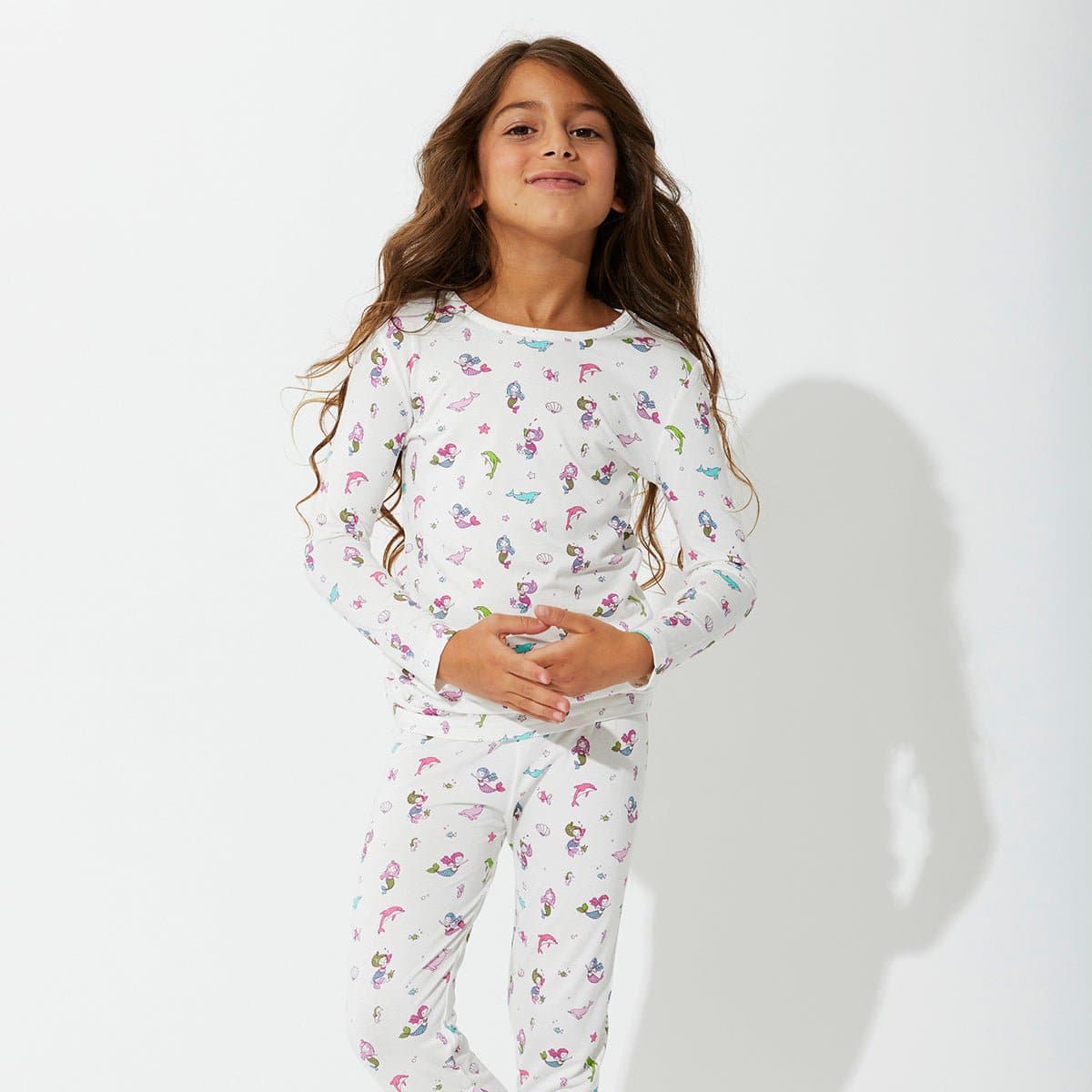 Mermaid Bamboo Kids Pajamas - HoneyBug