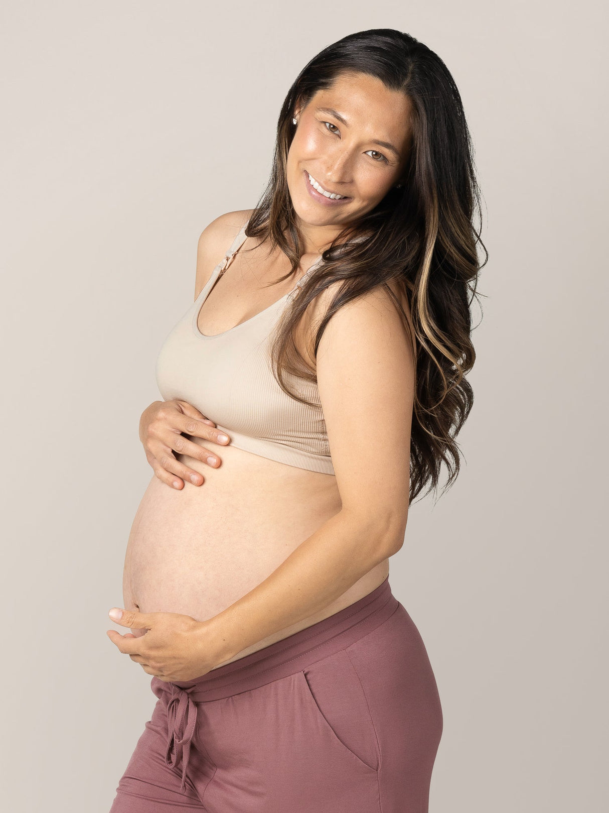 Mia Maternity & Nursing Lounge Bra | Stone - HoneyBug