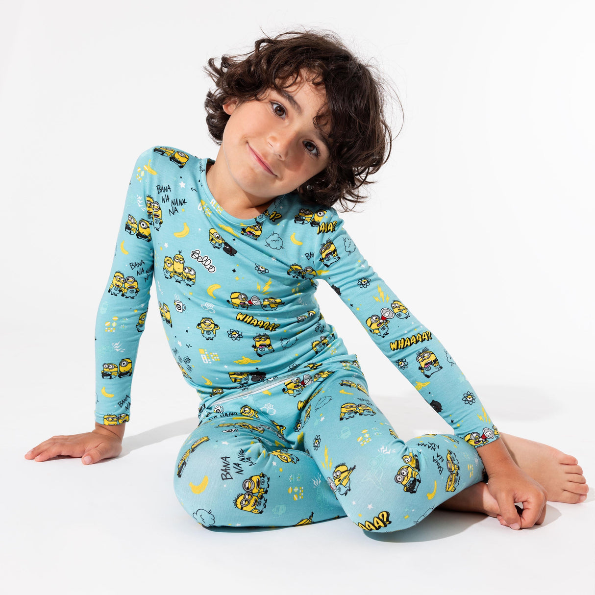 Minions Bello Banana Bamboo Kids Pajamas - HoneyBug