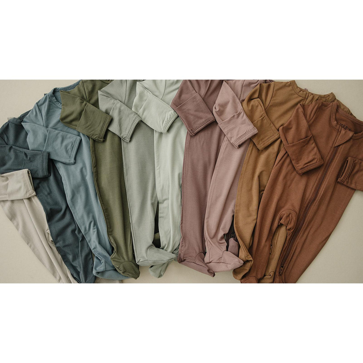 Dusty Blue Bamboo Footed Zipper - HoneyBug