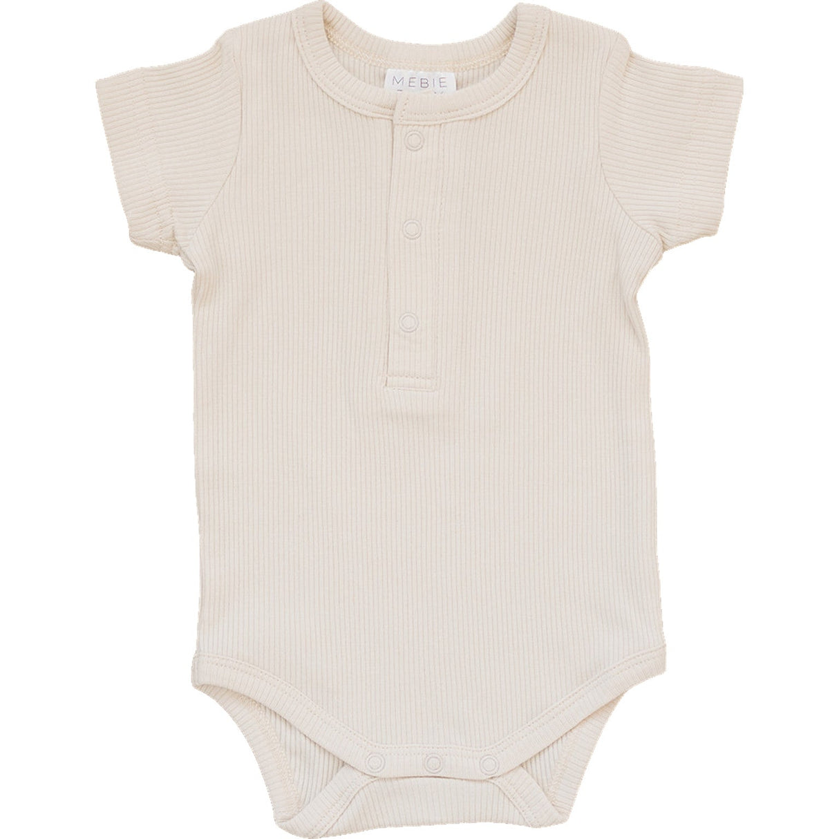 Vanilla Organic Cotton Ribbed Snap Bodysuit - HoneyBug