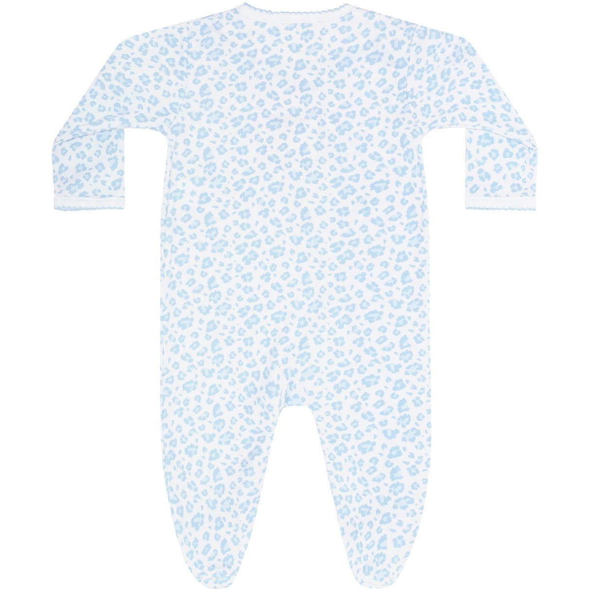 Blue Cheetah Print Crossover Footie