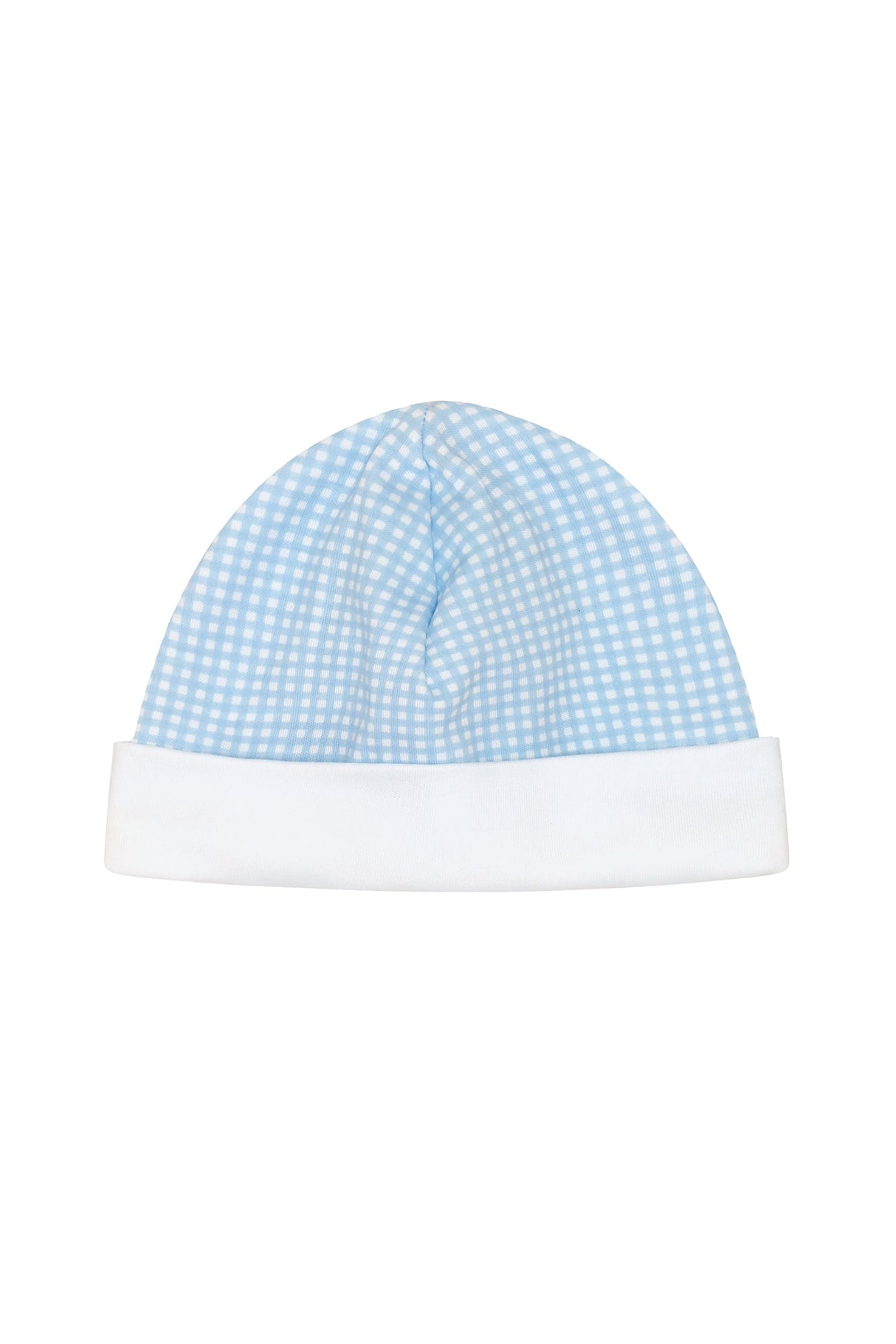 Blue Gingham Baby Hat - HoneyBug