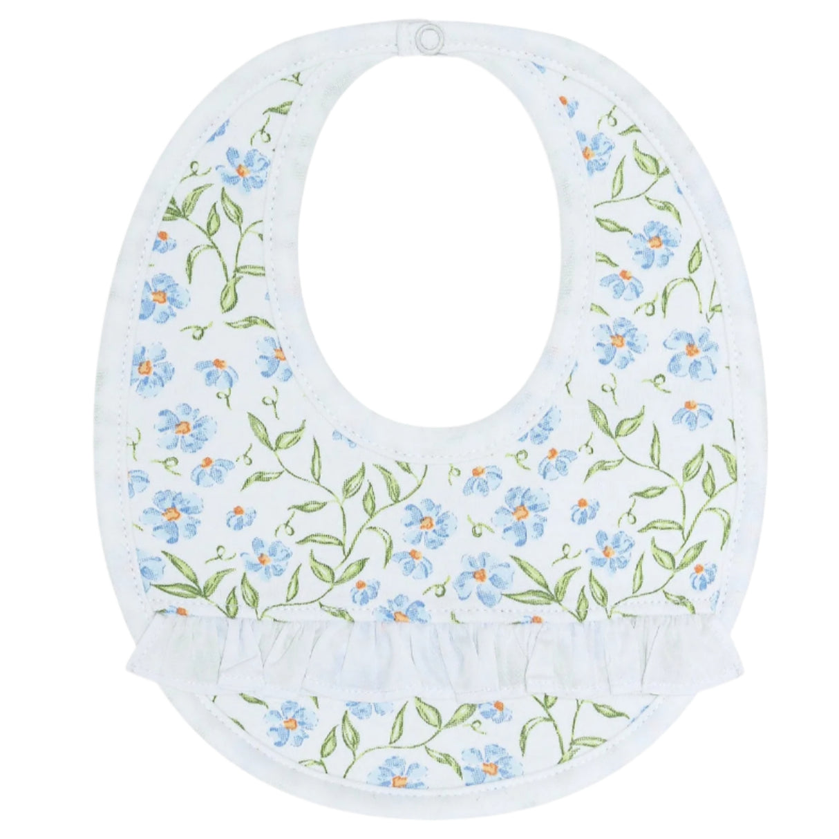 Blue Vines Print Bib - HoneyBug