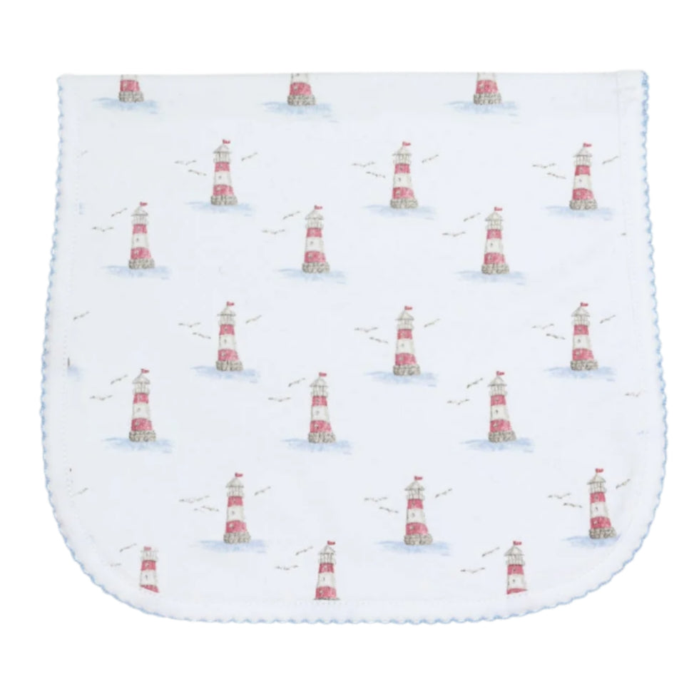 Lighthouse Print Burp Cloth - HoneyBug