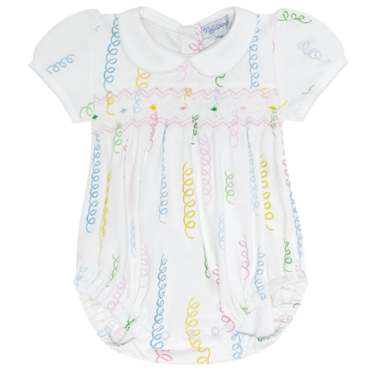 Spirals Print Smocked Bubble - HoneyBug