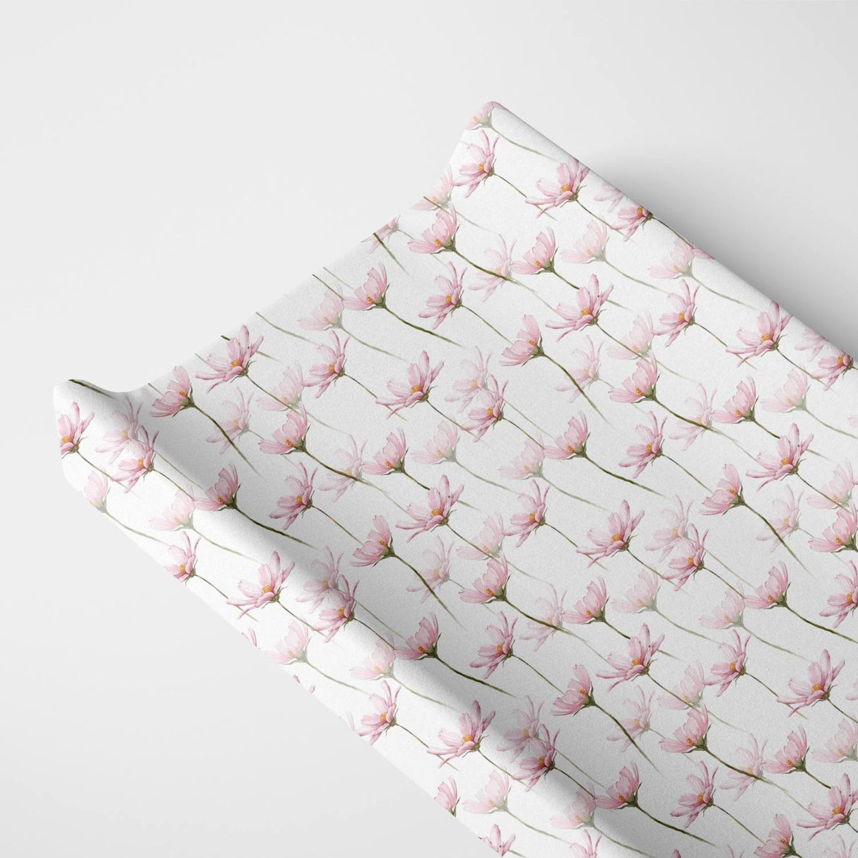 Organic Changing Pad Cover - Pink Petals