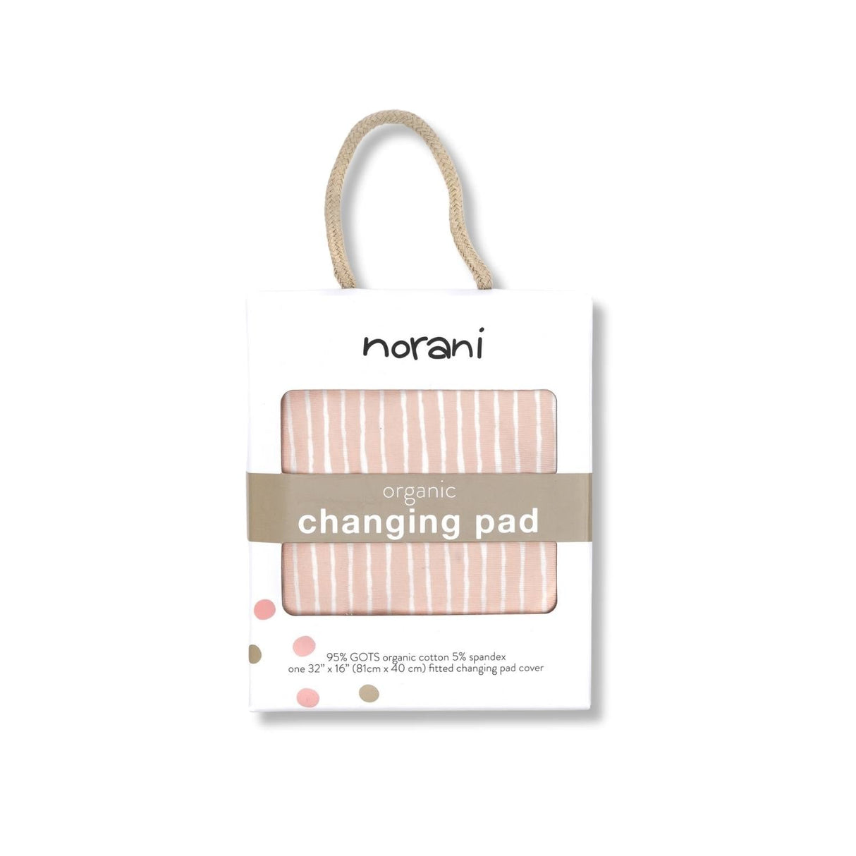 Organic Changing Pad Cover - Pink Stripes