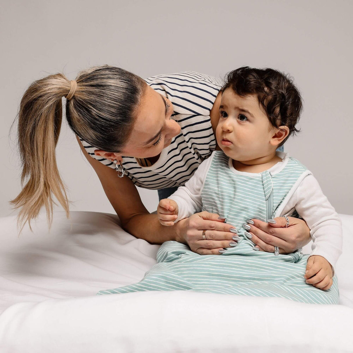 One & Done Sleep Sack - Green Stripes