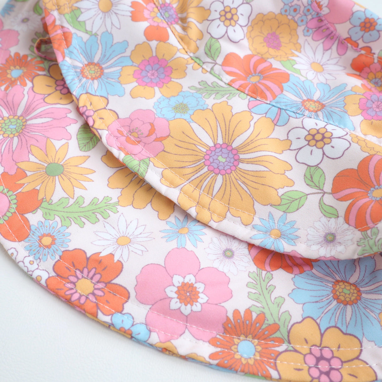 Baby & Kids Sun Hat - Retro Floral - HoneyBug