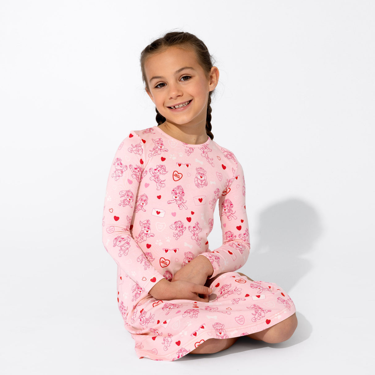 PAW Patrol: Pretty PAWSOME Pink Bamboo Girls' Long Sleeve Dress - HoneyBug