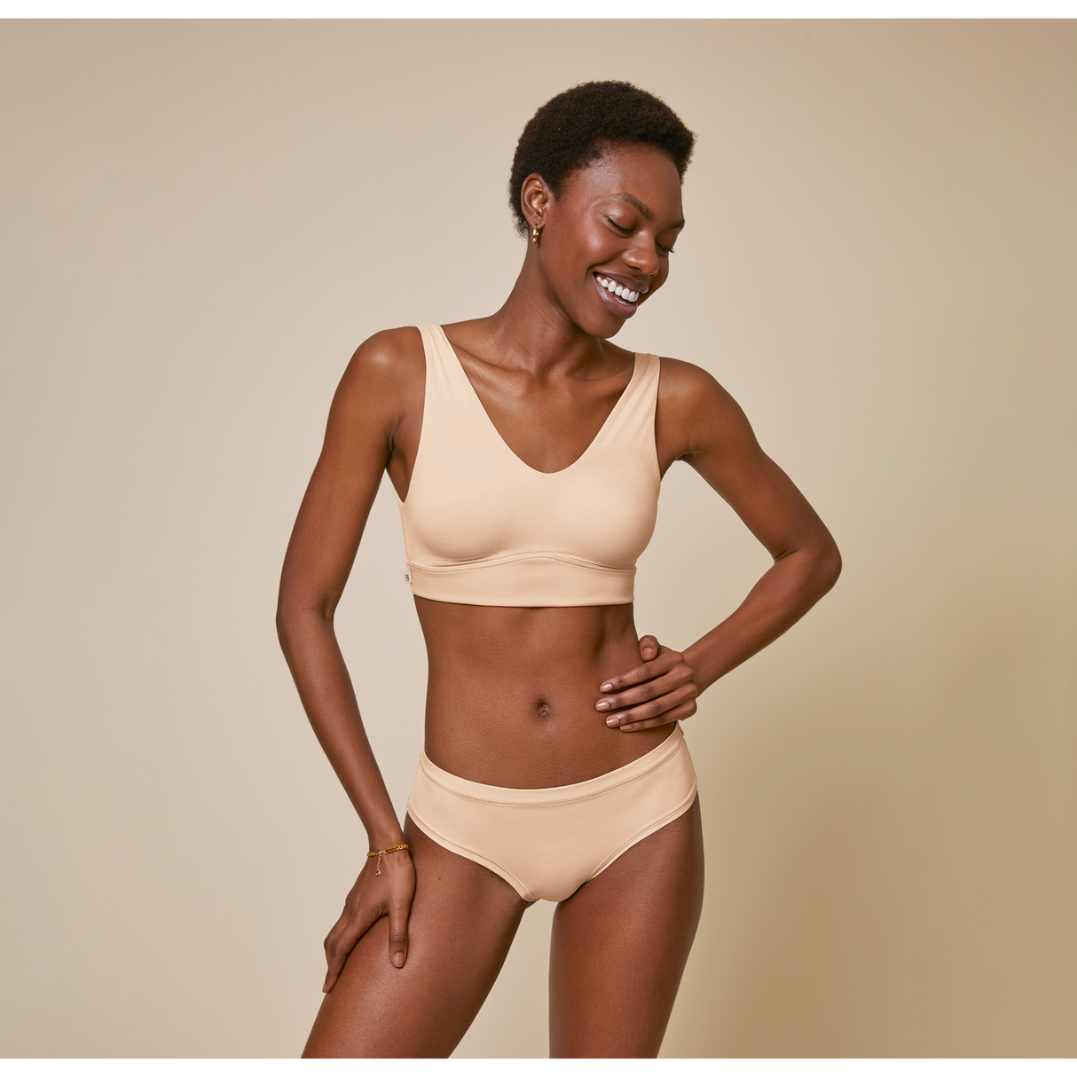 Bliss Bralette - Beige - HoneyBug