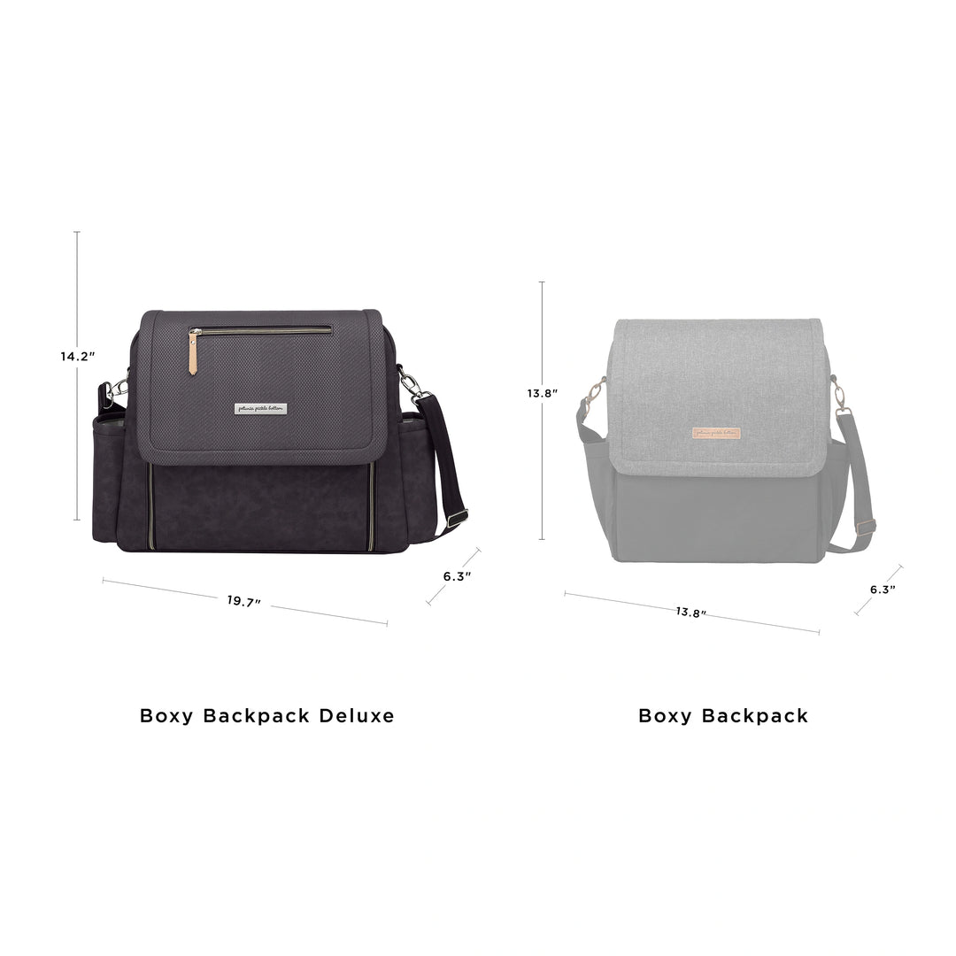 Boxy Backpack Deluxe -Ebony - HoneyBug