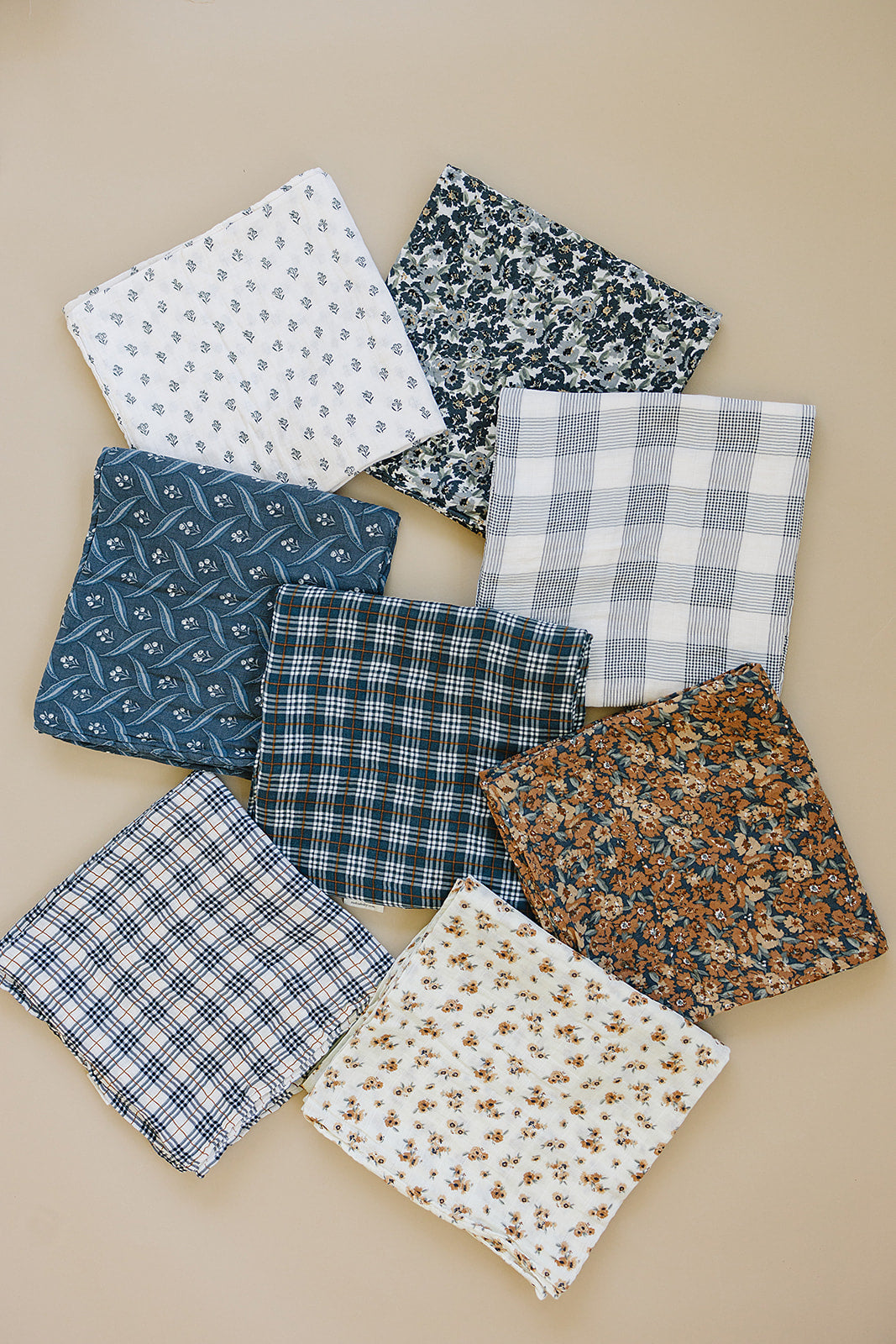 Vintage Plaid Muslin Burp Cloth - HoneyBug