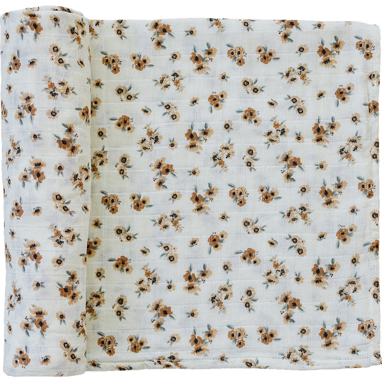 Autumn Bloom Muslin Swaddle Blanket - HoneyBug
