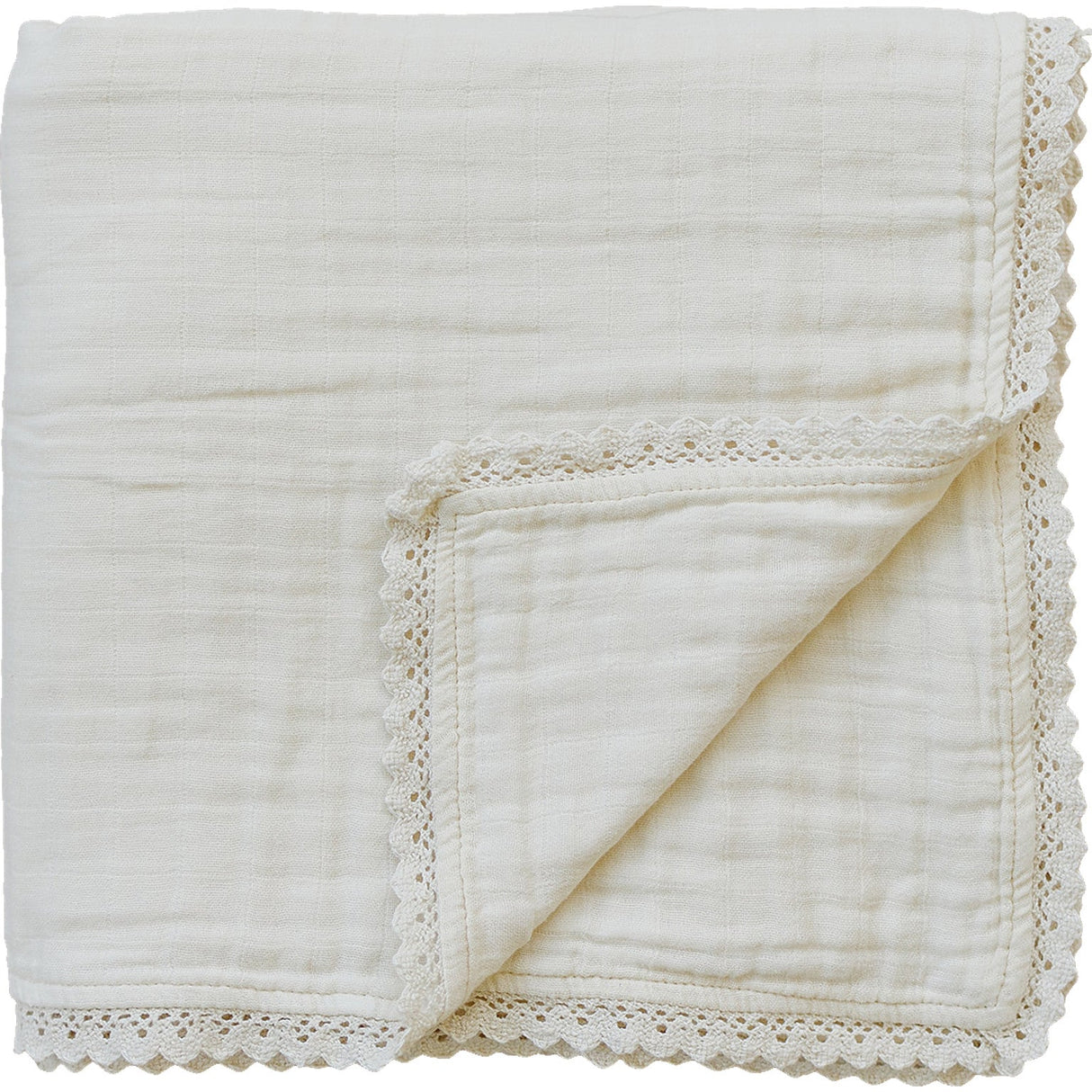 Cream Lace Muslin Quilt - HoneyBug