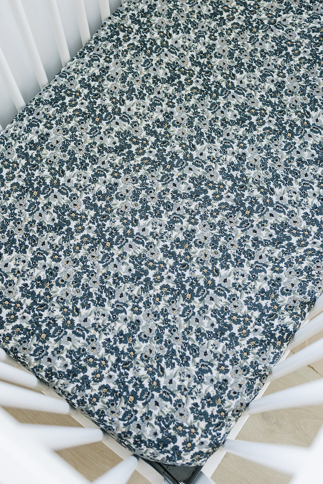 Liberty Floral Muslin Crib Sheet - HoneyBug