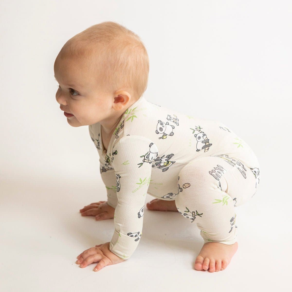 Panda Bamboo Convertible Footie - HoneyBug