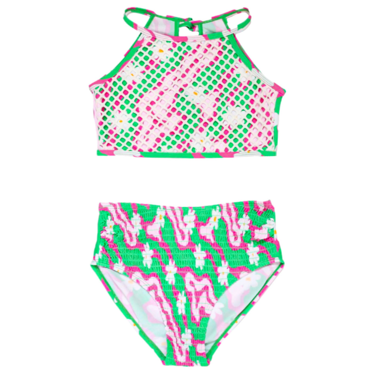 Pemberley Palms Two Piece Swimsuit - HoneyBug