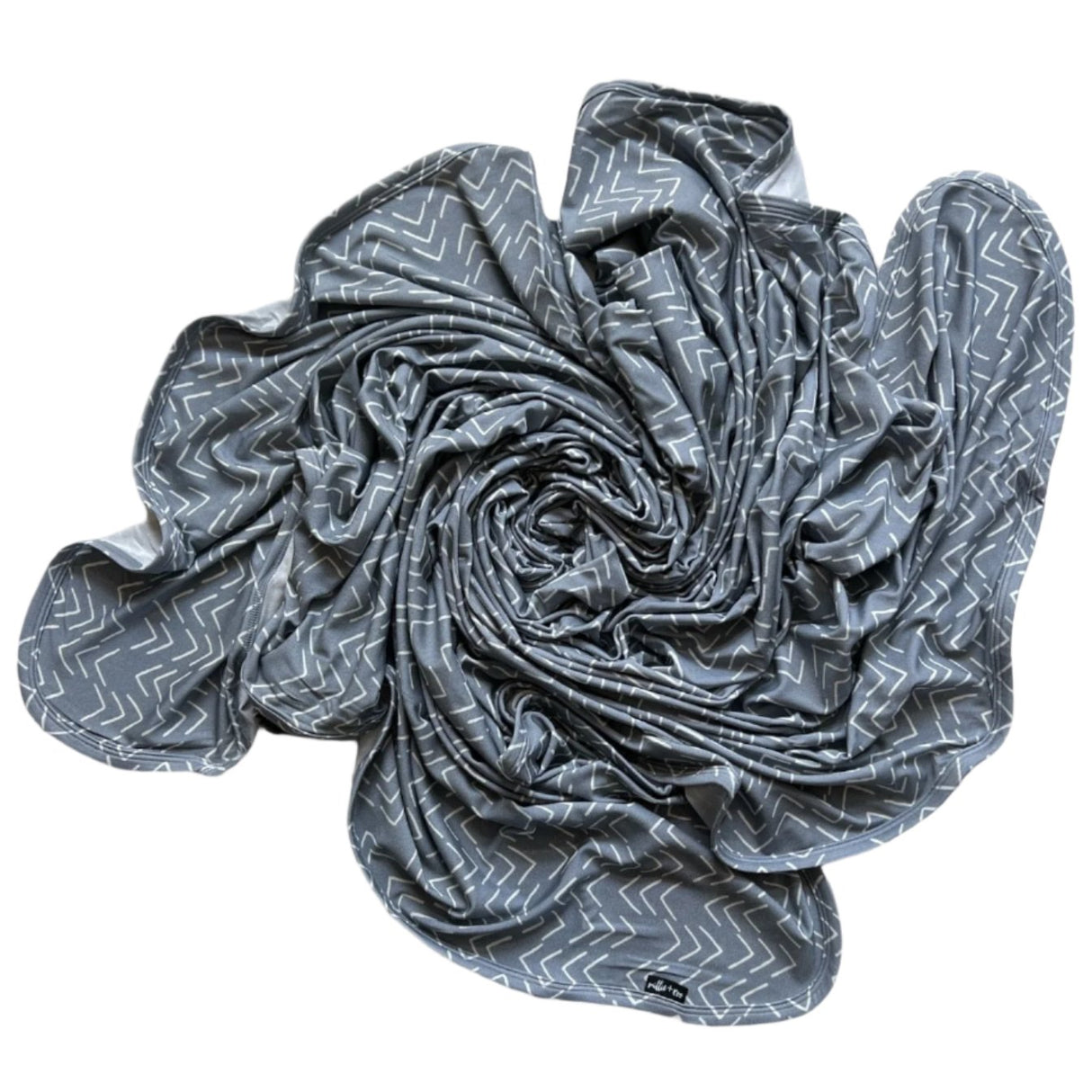 BAMBOO BLANKET - Blue Mud Cloth - HoneyBug