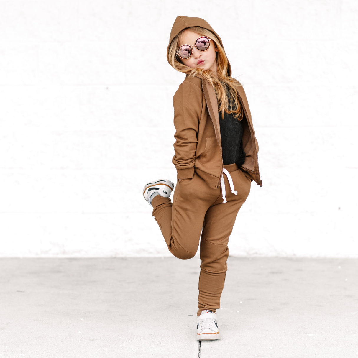 JOGGERS- Mocha Bamboo French Terry - HoneyBug