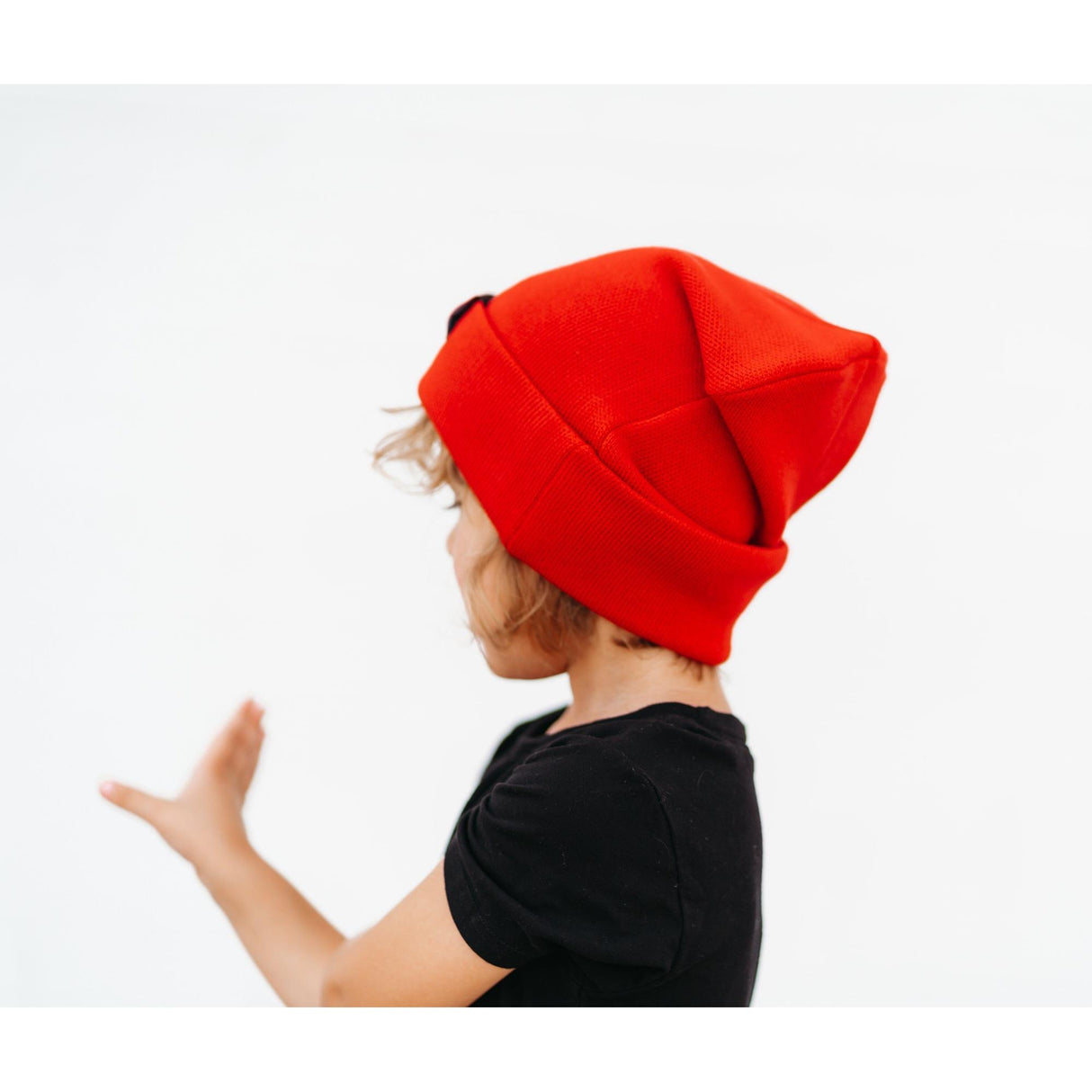 BAMBOO CUFF BEANIE- Red - HoneyBug