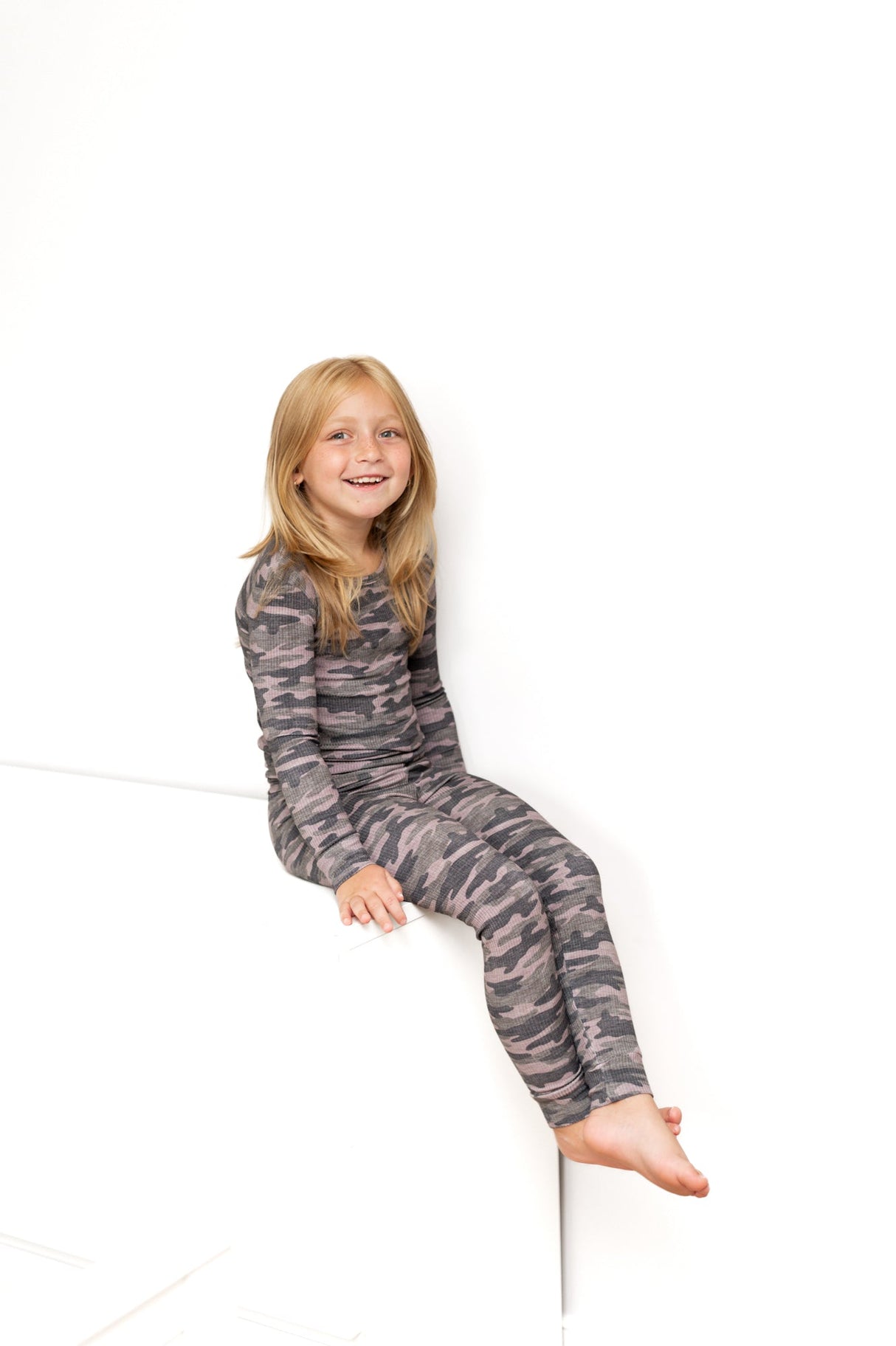 LONG SLEEVE 2 PIECE SETS- Chris Camo Ribbed - HoneyBug